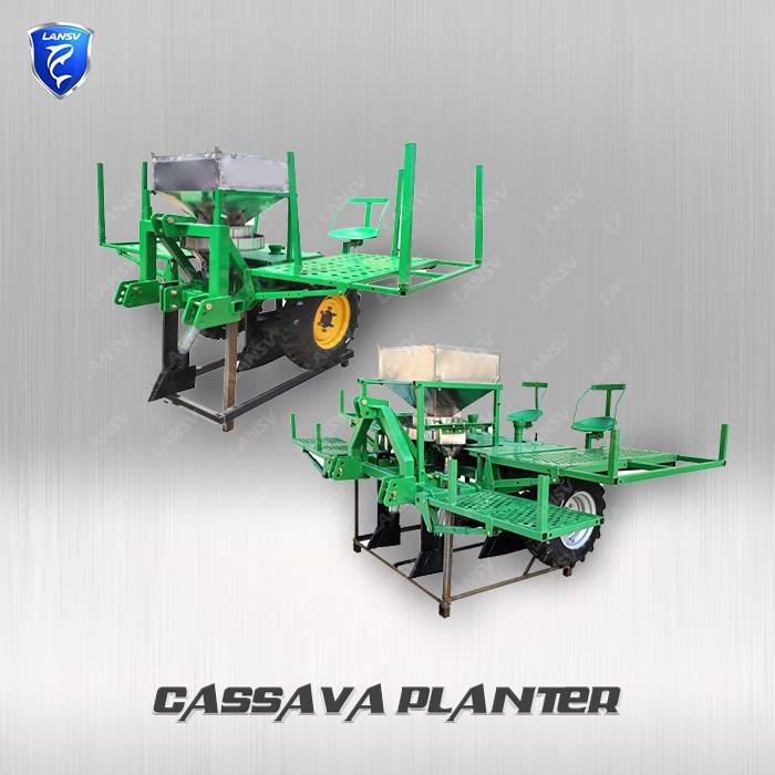 1-2 ranje kasav konbine machin plante kasav plantè ak kalite plat