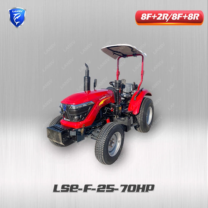 Lansu 50hp 4wd Turf Tire Traktè-pwisan tout-wou kondwi pou swen gazon efikas nan jaden rezen/fèm